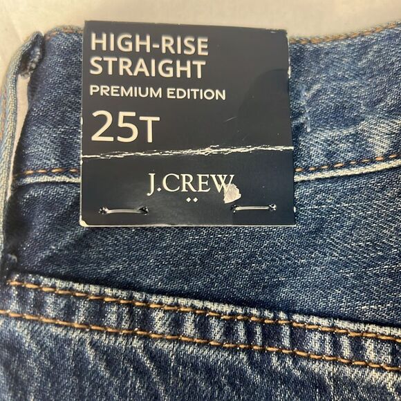 J. Crew Factory BX530 Premium Edition High-rise Straight Jeans size 25 Tall NWT - Picture 9 of 15